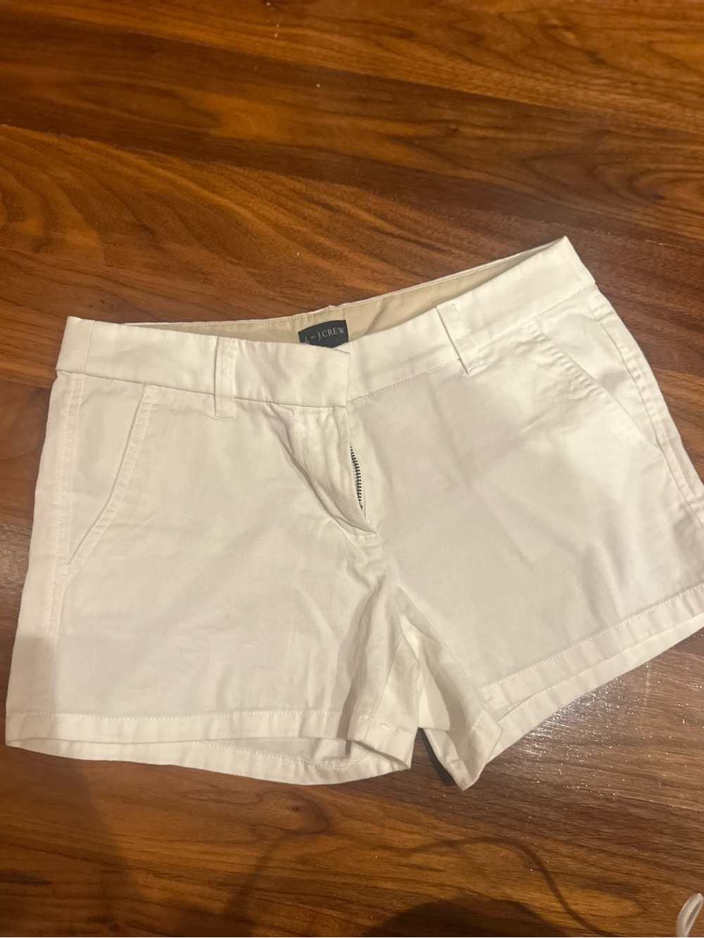J. Crew White Chino Shorts
